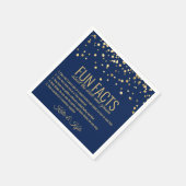 Serviette En Papier Faits amusants personnalisés NAVY BLUE confettis o (Coin)
