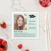 Serviette En Papier Faits amusants Script photo Mint Graduation (En situation)
