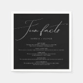 Serviette En Papier Faits amusants Simple Mariage moderne (Devant)