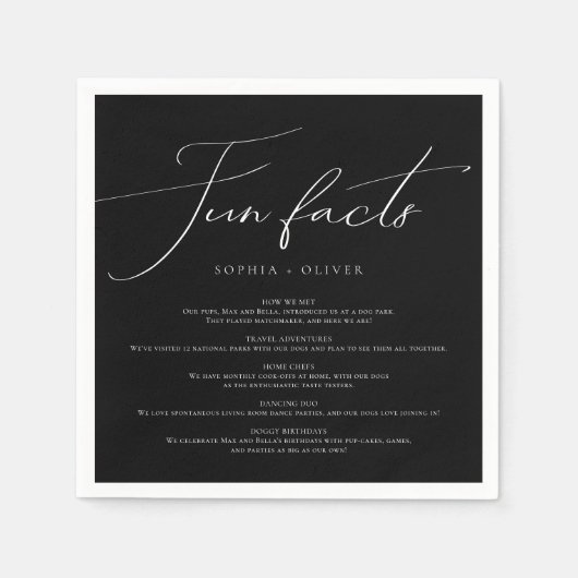 Serviette En Papier Faits amusants Simple Mariage moderne (Devant)