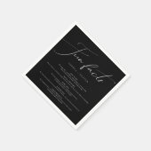 Serviette En Papier Faits amusants Simple Mariage moderne (Coin)