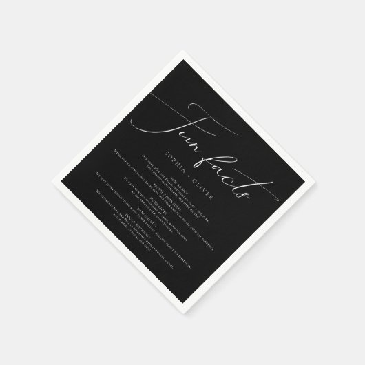 Serviette En Papier Faits amusants Simple Mariage moderne (Coin)