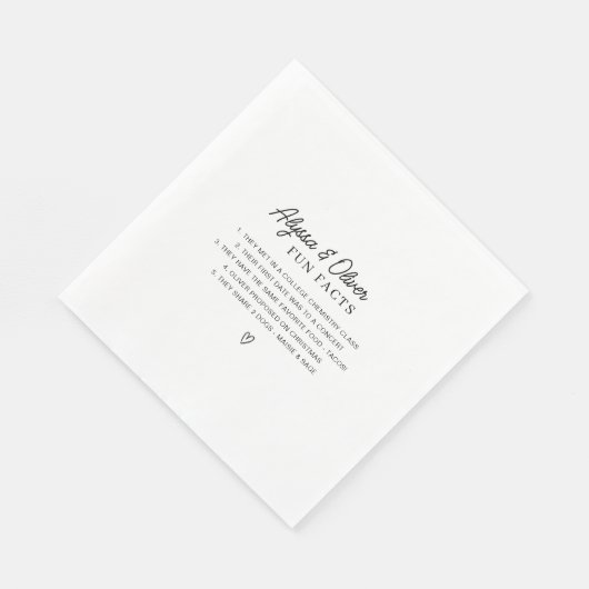Serviette En Papier Faits amusants sur le Mariage couple (Coin)