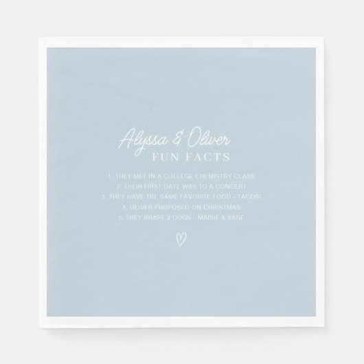 Serviette En Papier Faits amusants sur le Mariage couple (Devant)