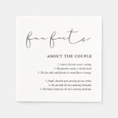 Serviette En Papier Faits amusants sur les mariages en noir et blanc a (Devant)