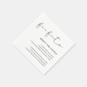 Serviette En Papier Faits amusants sur les mariages en noir et blanc a (Coin)