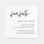 Serviette En Papier Faits Amusants sur les Mariages Noir et Blanc de S (Devant)