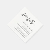 Serviette En Papier Faits Amusants sur les Mariages Noir et Blanc de S (Coin)