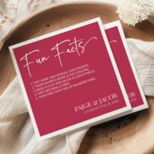 Serviette En Papier Faits Amusants Viva Magenta Mariage Classique Mini
