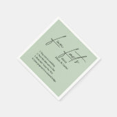 Serviette En Papier Faits mariages Fun Sur Sage (Coin)