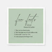 Serviette En Papier Faits mariages Fun Sur Sage Green (Devant)