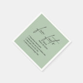Serviette En Papier Faits mariages Fun Sur Sage Green (Coin)