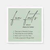 Serviette En Papier Faits mariages Fun Sur Sage Green (Devant)