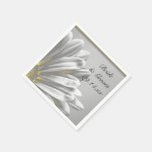 Serviette En Papier Faits saillants floraux jaunes et gris Mariage (Coin)