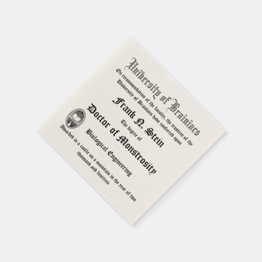 Serviette En Papier Fake Frankenstein Diplomate serviette (Coin)