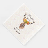 Serviette En Papier Fall Deer Remercions ensemble Thanksgiving (Coin)