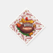 Serviette En Papier Fall Football Season Paper  (Coin)