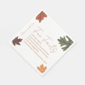 Serviette En Papier Fall Fun facts Name Wedding  (Coin)
