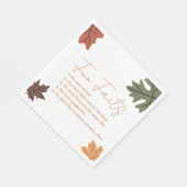 Serviette En Papier Fall Fun facts Wedding  (Coin)