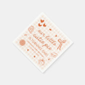 Serviette En Papier Fall Hand Drawn A Little Cutie Pie 1st Birthday (Coin)