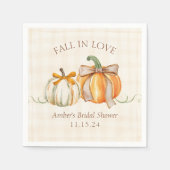 Serviette En Papier "Fall in Love" Automne Élégante Fête des mariées a (Devant)
