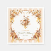 Serviette En Papier Fall in Love Fall Pumpkin Bridal Shower (Devant)