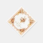Serviette En Papier Fall in Love Fall Pumpkin Bridal Shower (Coin)