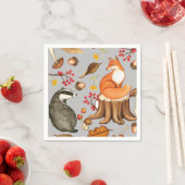 Serviette En Papier Fall Leaves Badger & Fox Paper Party (En situation)