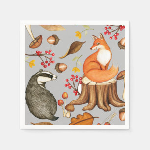 Serviette En Papier Fall Leaves Badger & Fox Paper Party