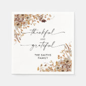 Serviette En Papier Fall Leaves Thanksgiving Dinner Paper Napkin (Devant)