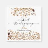 Serviette En Papier Fall Leaves Thanksgiving Dinner Paper Napkin (Devant)