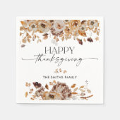 Serviette En Papier Fall Leaves Thanksgiving Dinner Paper Napkin (Devant)