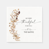 Serviette En Papier Fall Leaves Thanksgiving Dinner Paper Napkin (Devant)