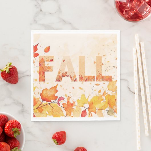 Serviette En Papier Fall Lovers Autumn Forest Leaves Branches (En situation)