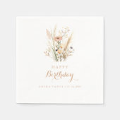Serviette En Papier Fall Meadow Wild Floral fête d'anniversaire (Devant)