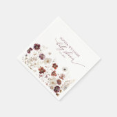 Serviette En Papier Fall Wildflowers Baby Shower Napkins (Coin)