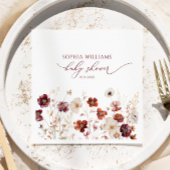Serviette En Papier Fall Wildflowers Baby Shower Napkins