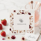 Serviette En Papier Fall Wildflowers Floral Wedding