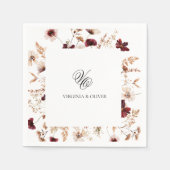 Serviette En Papier Fall Wildflowers Floral Wedding (Devant)