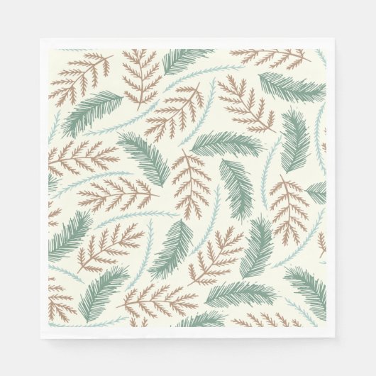 Serviette En Papier Fallen Fern Motif (Devant)