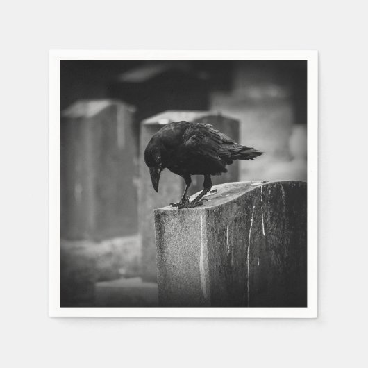 Serviette En Papier Falln Cemetery Crow (Devant)