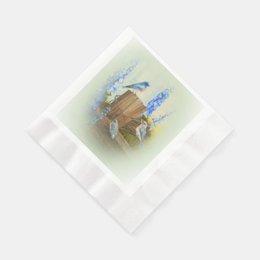 Serviette En Papier Famille Bluebird (Coin)