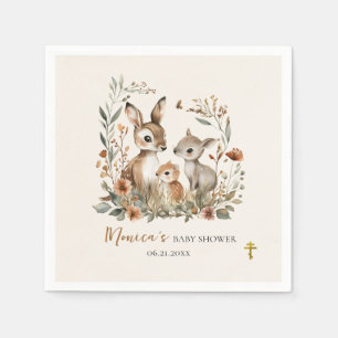 Serviette En Papier Famille de cerfs Boho Pampas Baby shower orthodoxe