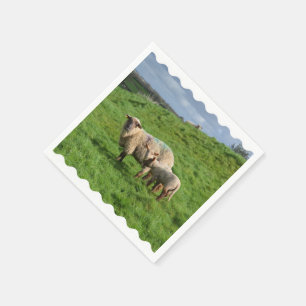 Serviette En Papier Famille de moutons