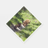 Serviette En Papier Famille d'ours Brown (Coin)