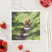 Serviette En Papier Famille d'ours bruns (En situation)