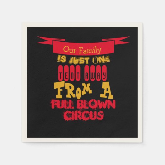 Serviette En Papier Famille drôle (Devant)