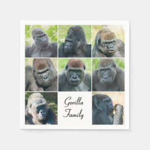 Serviette En Papier Famille Gorilla