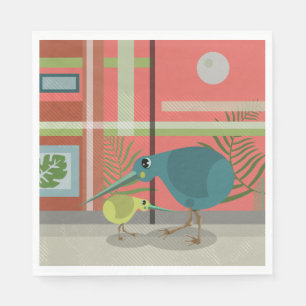 Serviette En Papier Famille Kiwi