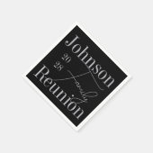 Serviette En Papier Famille moderne Réunion Black Silver Grey Party (Coin)